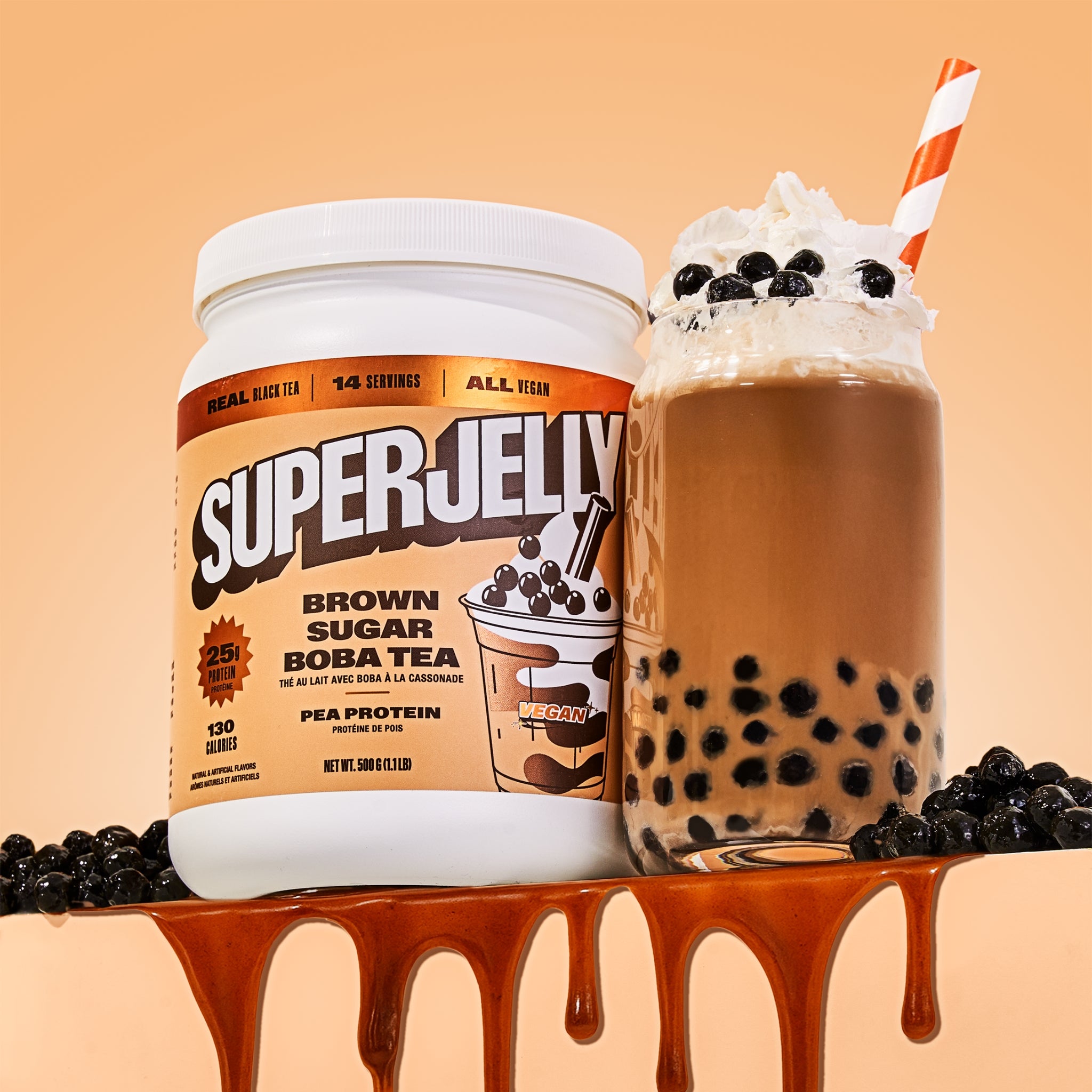 BROWN SUGAR BOBA TEA PEA PROTEIN