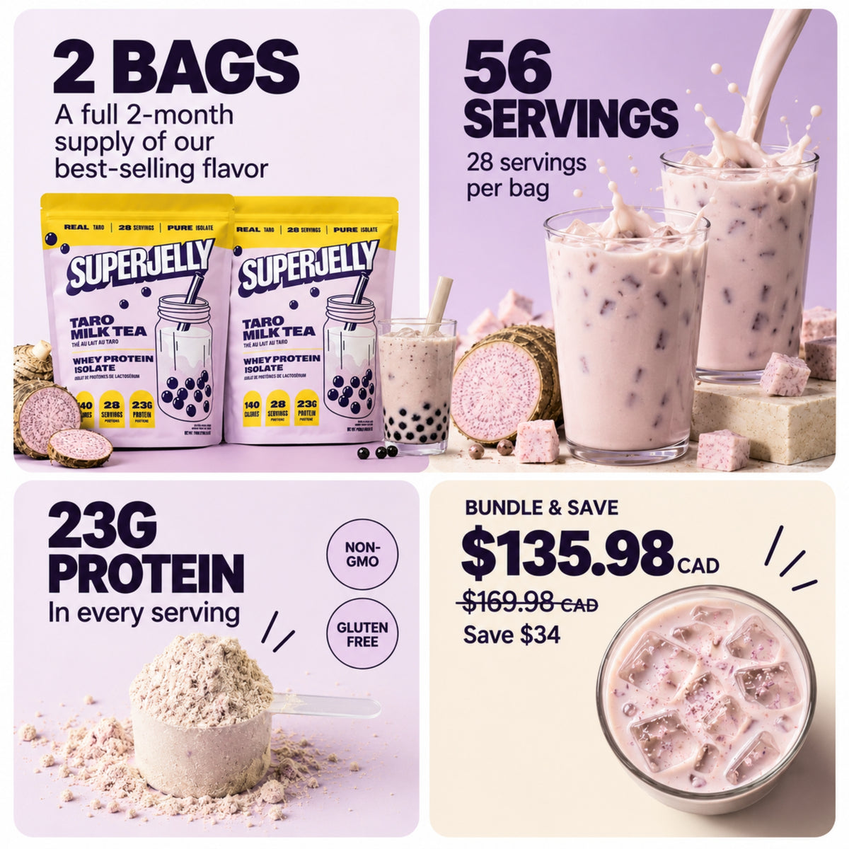 Taro Milk Tea Whey Isolate Double Pack