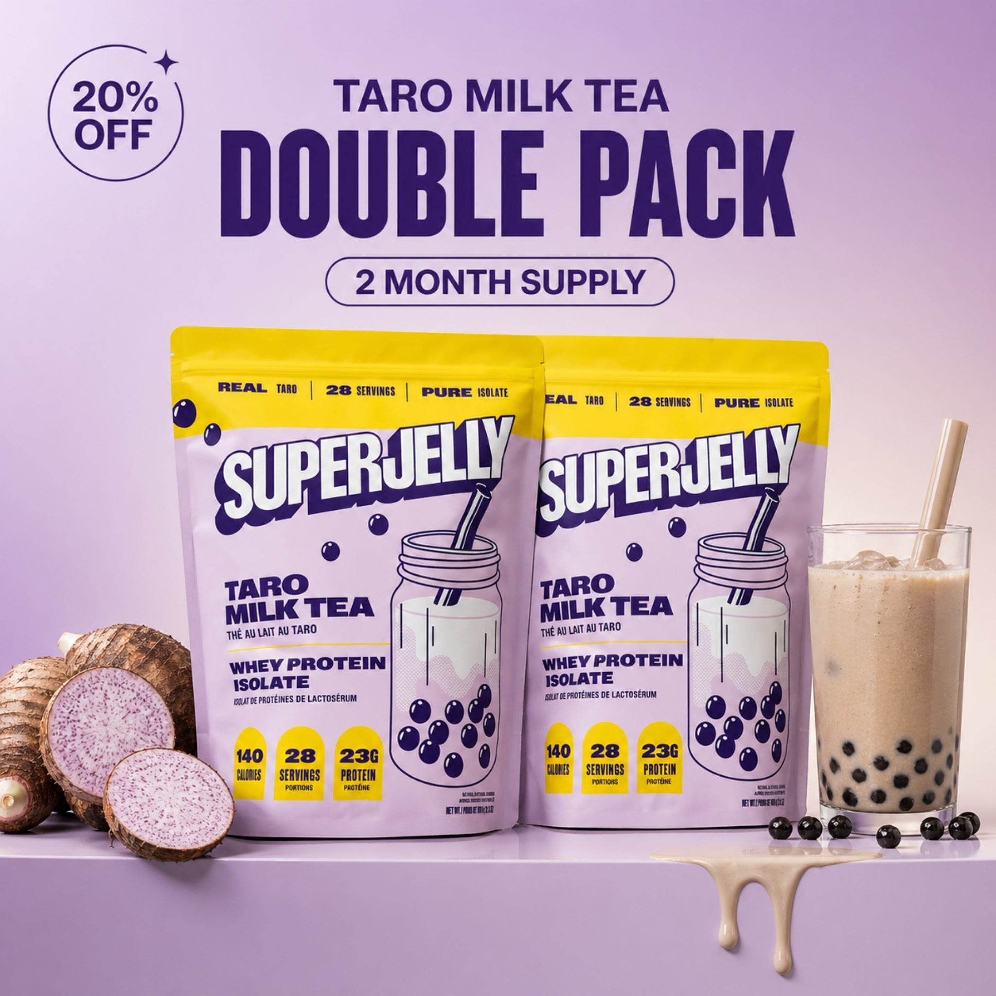 Taro Milk Tea Whey Isolate Double Pack