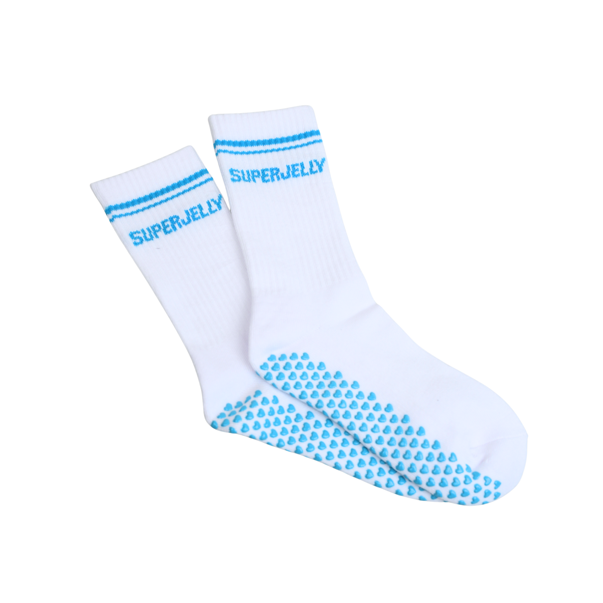 SUPERJELLY BLUE STRIPE LOGO GRIP SOCKS