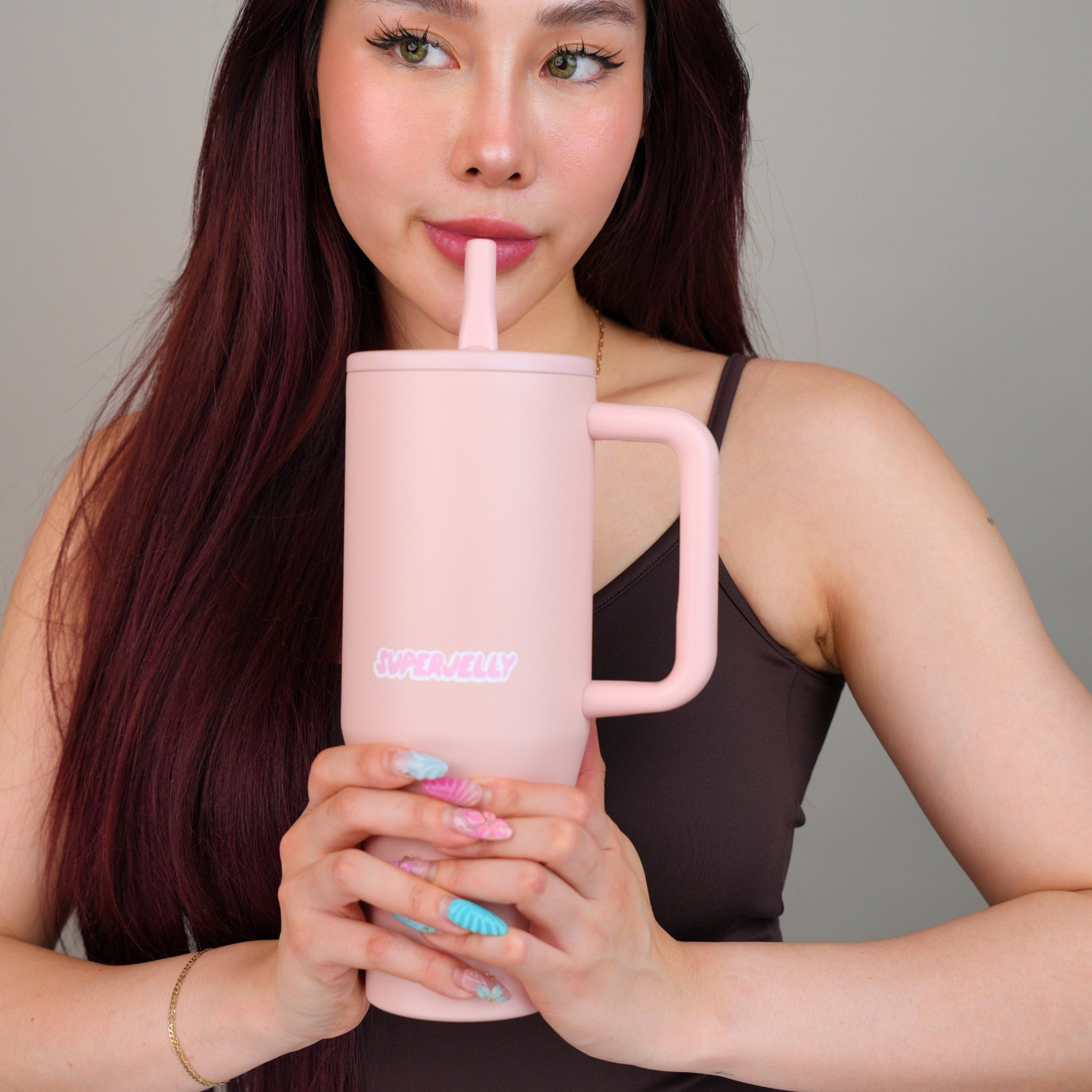 SUPERJELLY SOFT PINK TUMBLER 40oz
